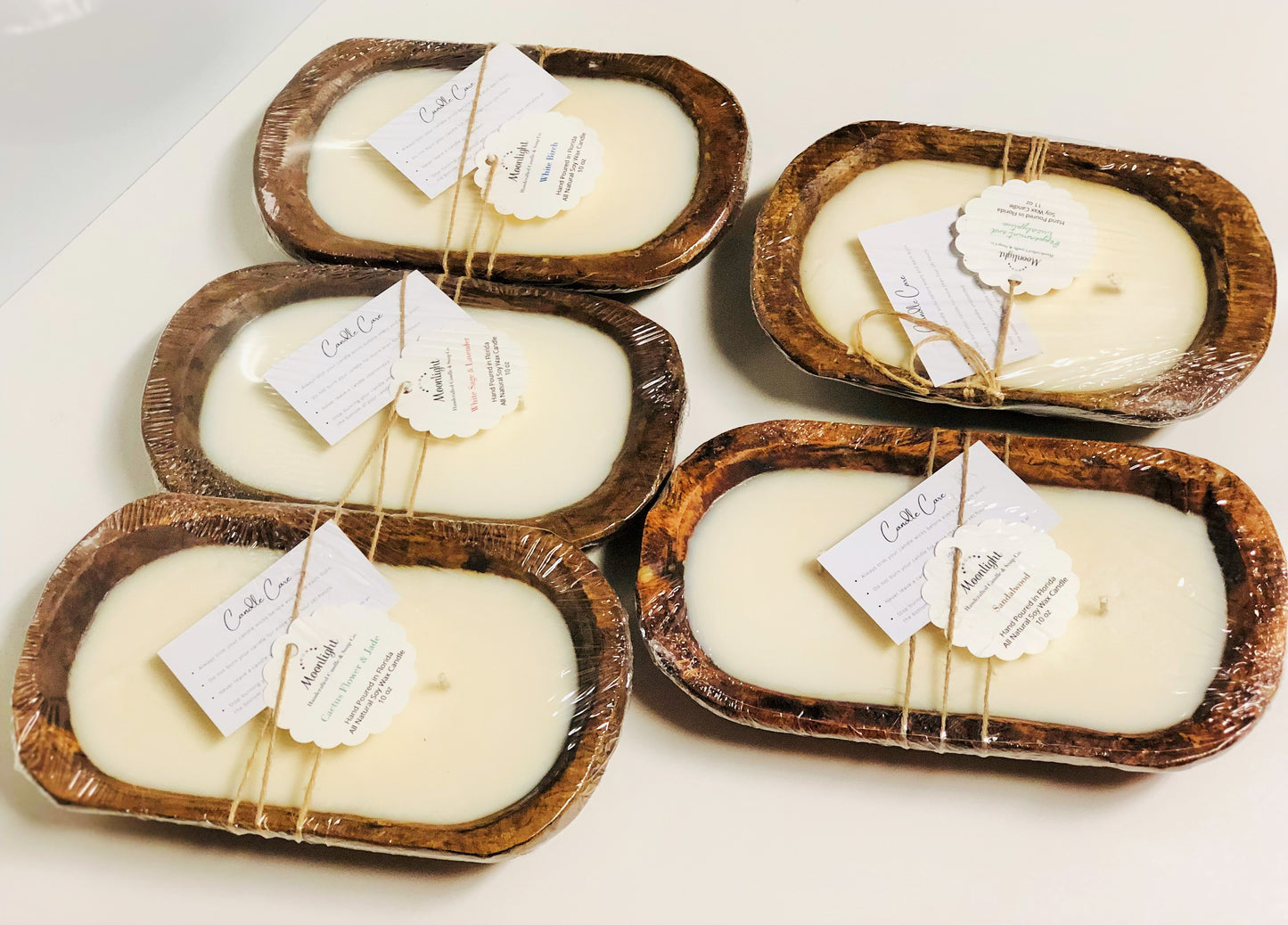 Wood Bowl - Three Wick - Soy Wax Candle